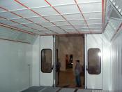 Vnitřní prostor lakovací kabiny